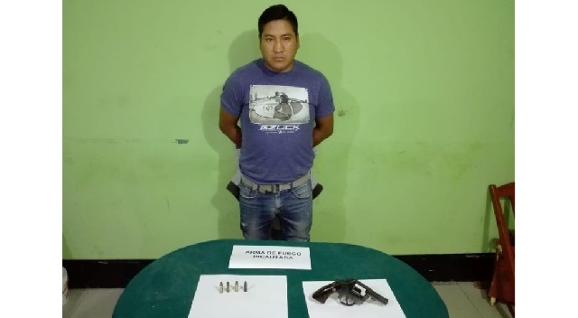 Intervienen a sujeto que merodeaba con un revólver calibre 38 por una vivienda en Chimbote