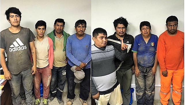 Policías intervienen en Huarmey a 21 mineros informales con abundantes explosivos