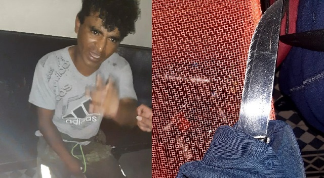 Intervienen a limpiador de carros que amedrentaba a transeúntes con un cuchillo en el centro de Chimbote