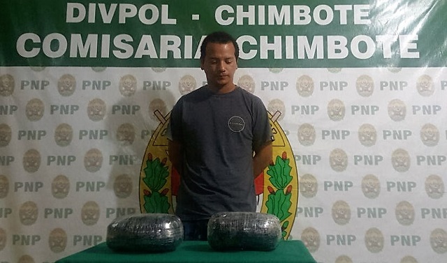 Intervienen a sujeto que trasladaba 4.5 kilos de marihuana en bus interprovincial en Chimbote