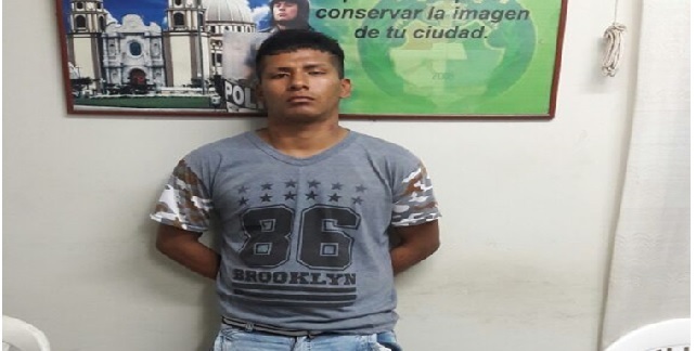 Intervienen a sujeto que escondía en su mochila una granada de guerra tipo piña en Nuevo Chimbote