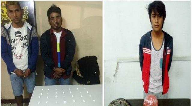 Policías intervienen a tres sujetos con droga en Nuevo Chimbote