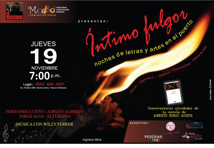 Realizarán velada cultural “Íntimo fulgor” en Nuevo Chimbote
