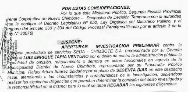 Nuevo Chimbote: abren investigación por 60 días contra Sedachimbote por constantes aniegos