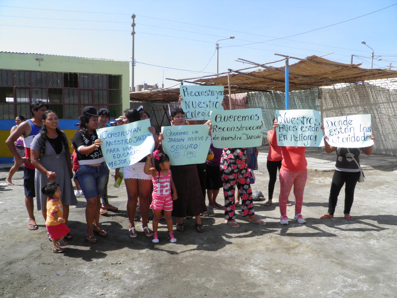 Chimbote: protestan por reconstrucción de jardín de niños en “Alto Perú”