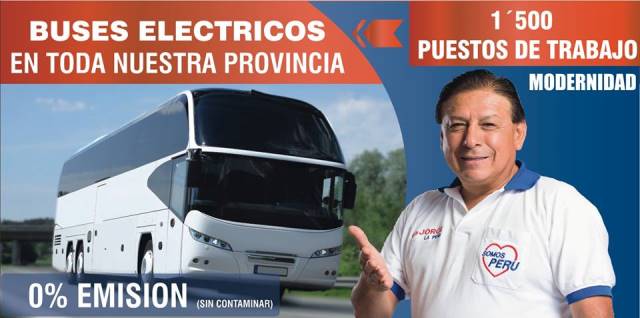Candidato a la alcaldía provincial promete buses eléctricos y bypass para Chimbote