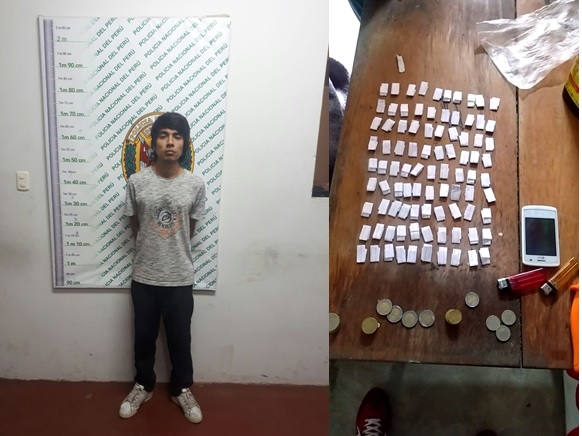 Efectivos policiales atraparon a joven con 275 envoltorios de PBC en Nuevo Chimbote