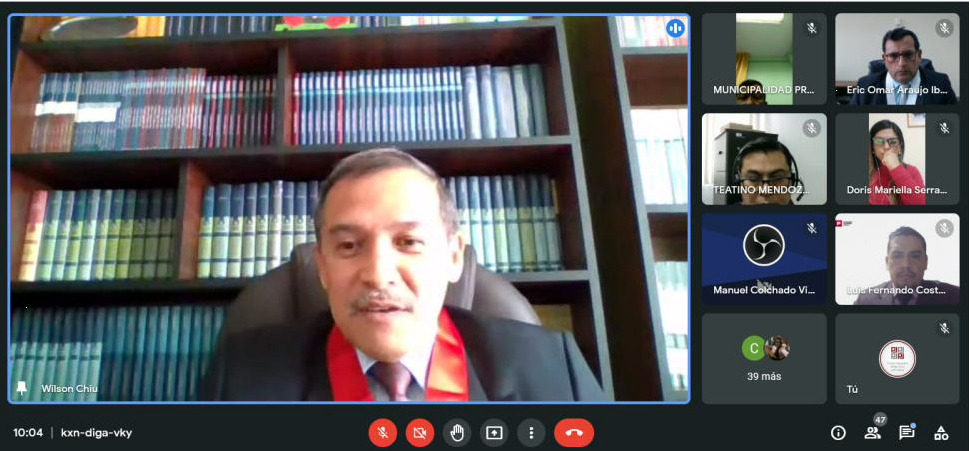 Módulo Laboral realizó audiencia virtual con participación de estudiantes de Derecho de universidades chimbotanas 