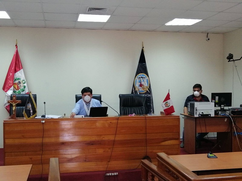 Juez de Lima Norte desarrolla audiencias con apoyo de Módulo Penal de la Corte del Santa