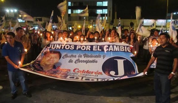 Simpatizantes de “Juntos por el Cambio” exigieron liberación de Juan Calderón