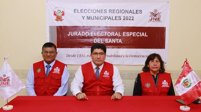 JEE-Santa entregará credenciales a autoridades electas en provincias y distritos