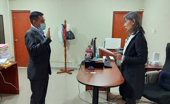 Chimbote: juramentan a juez de paz del centro poblado de Rinconada