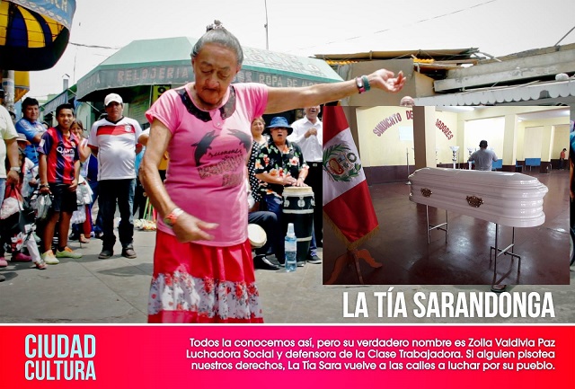 Falleció la “Tía Sarandonga”, sus restos son velados en el Sindicato de Obreros de Siderperú en Chimbote
