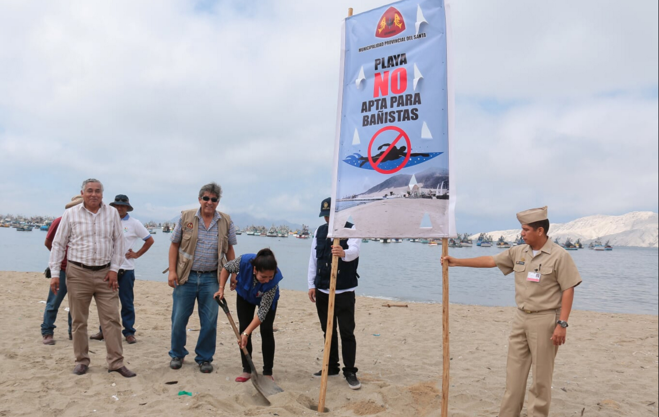 Chimbote: advierten que playa en La Caleta no es apta para bañistas