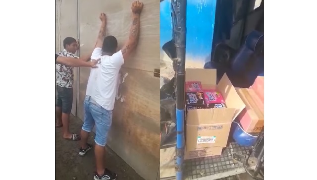 Caen dos ladrones robando en un puesto del mercado 2 de Mayo en Chimbote