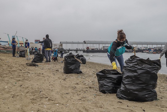 Más de una tonelada de desperdicios se recogieron en campaña de limpieza en playa de La Caleta 