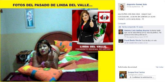 Publican falsa foto íntima de candidata a presidenta regional de Áncash