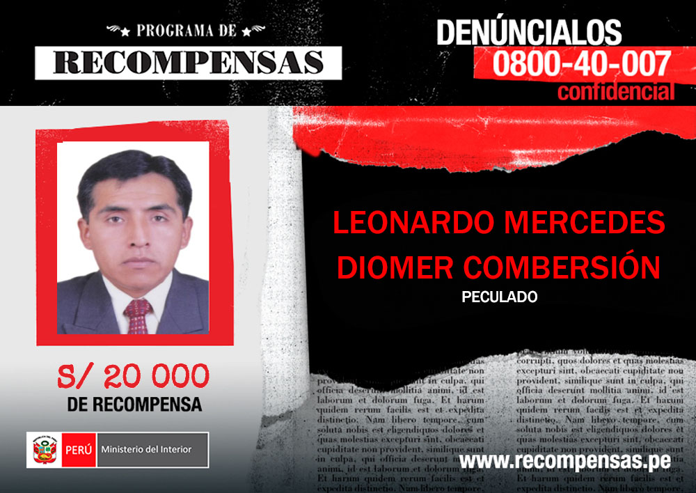 Áncash: incluyen en la lista de los más buscados a alcalde de Ocros