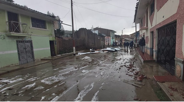 Áncash: intensas lluvias, fuertes vientos y granizada pone en zozobra a pobladores de Recuay