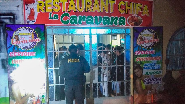 Intervienen fiesta clandestina con menores de edad en un restaurante chifa de Casma