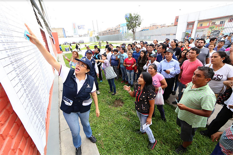 Solo el 53% de electores sabe cuál es su local de votación