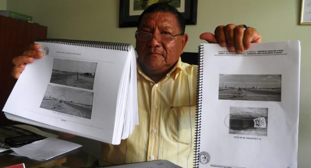 Arroyo difunde dos expedientes idénticos de obra Acceso Vial en Nuevo Chimbote