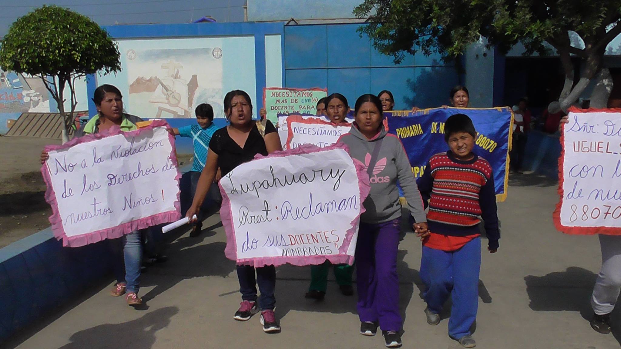  Macate: Padres exigen contratación de docente y director para colegio Lupahuary