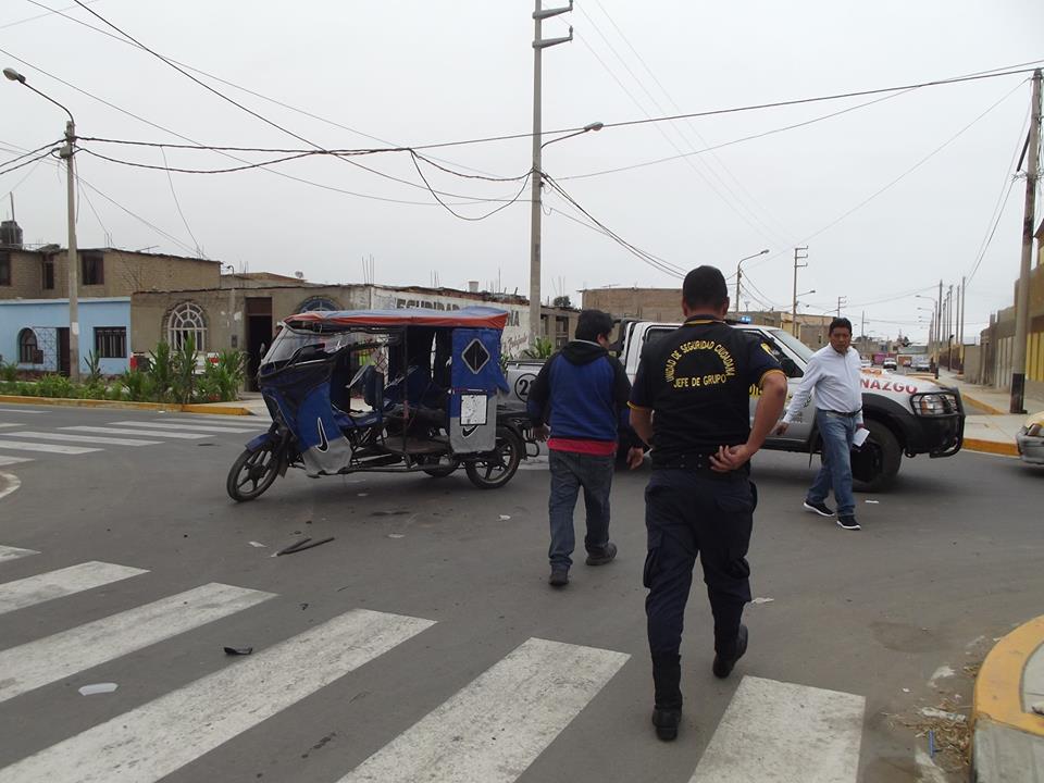 Chimbote: madre y su menor hija que se trasladaban en mototaxi resultaron heridas en choque
