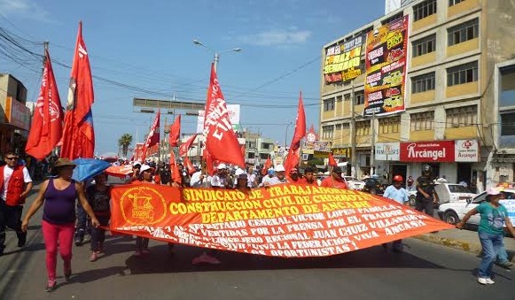 Con marcha cuestionado sindicato de Construcción Civil pretende limpiar su imagen