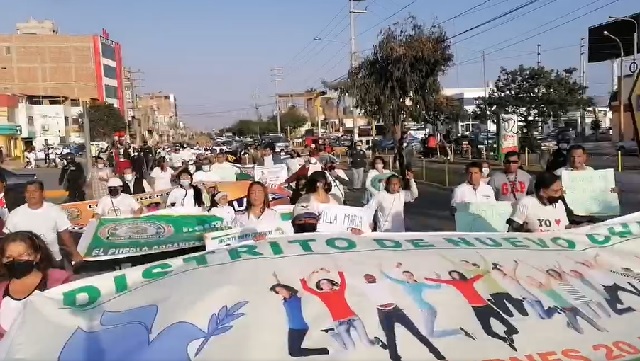 Vecinos de “Villa María” marcharon por la paz en Nuevo Chimbote y llamaron atención a alcalde