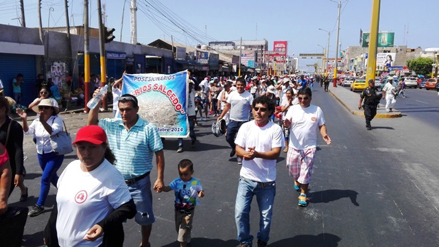Marchan contra el sicariato y el tráfico de terrenos en los pueblos del sur de Nuevo Chimbote