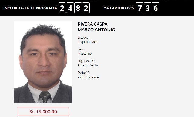 Marco Rivera, exgerente de Obras de Nuevo Chimbote, fue incluido en la lista de “Los Más Buscados”