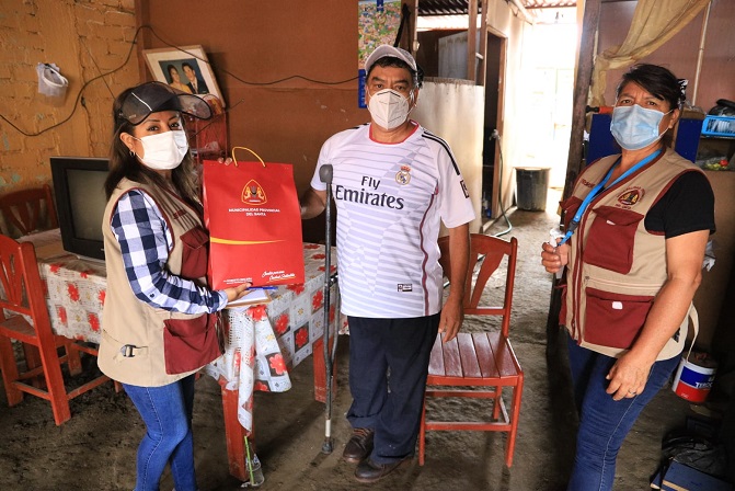 Comuna entregó mascarillas a asociaciones de personas con discapacidad  