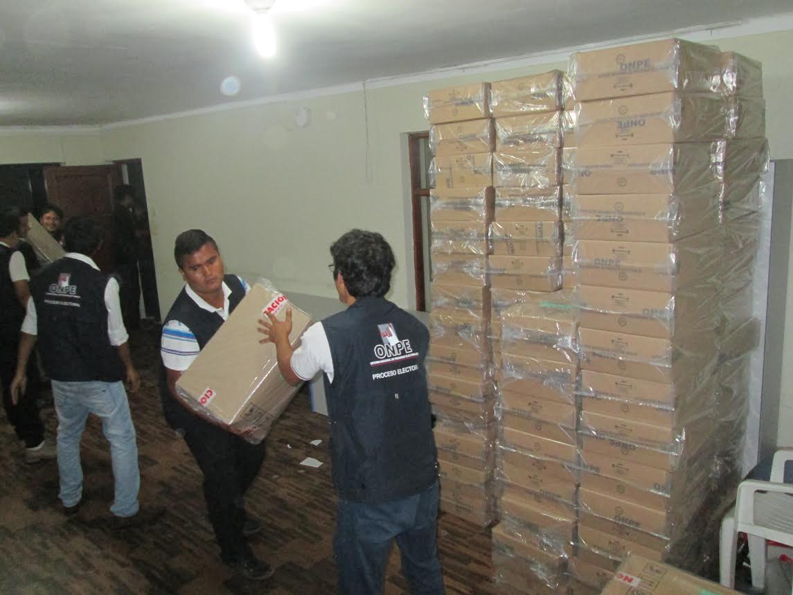 Material de ONPE para simulacro de votaciones llegó a Chimbote