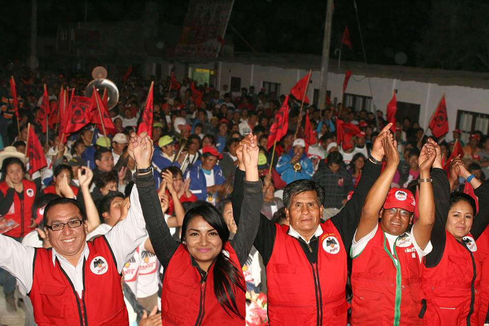 Candidatos del Manpe lideraron mitin multitudinario en Jimbe