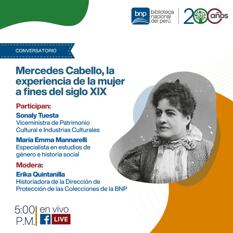 Organizan conversatorio sobre destacadas obras de Mercedes Cabello 