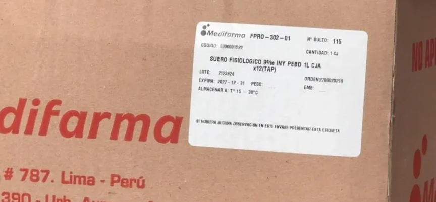 Digemid dispone retiro de suero fisiológico por muerte de joven y pacientes en UCI en el Cusco