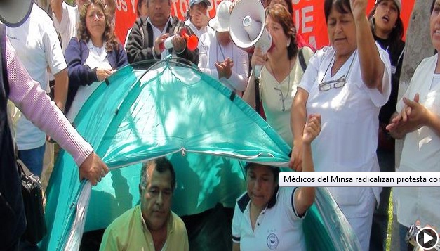 Médicos del Minsa amenazan con radicalizar su protesta y hacer huelga de hambre