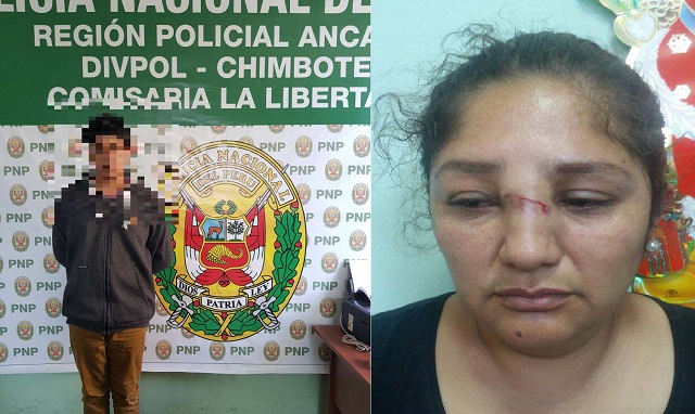 Retienen a menor que golpeó con una madera en el rostro y espalda a su mamá en Chimbote