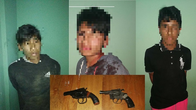 Cayeron 3 menores de banda criminal “Los Malos de San Juan” con armas de fuego en Chimbote