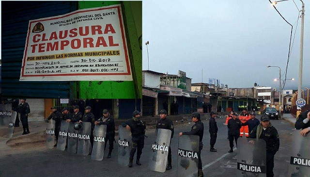 Clausuran temporalmente mercado El Progreso de Chimbote por no levantar observaciones de seguridad 