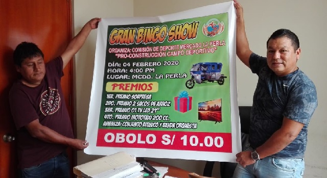 Comerciantes realizan actividades para construir complejo deportivo en Mercado La Perla 