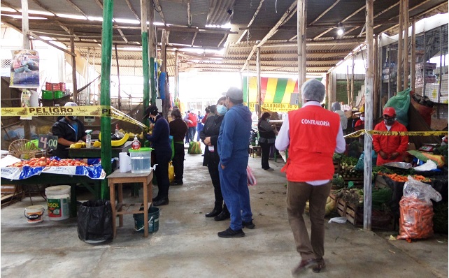 Contraloría advierte incumplimiento de acciones preventivas por Covid-19 en mercado La Perla de Chimbote