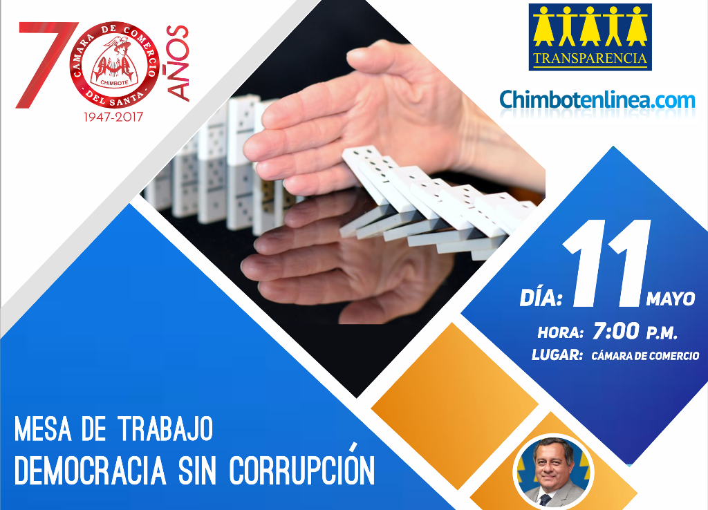 Mesa de trabajo “Democracia sin corrupción” realizará Transparencia en Chimbote