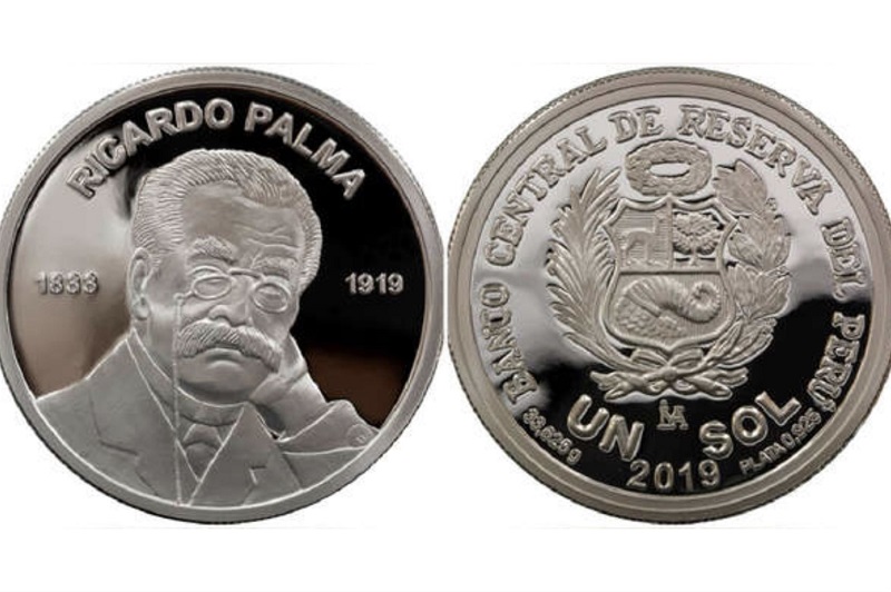 BCR lanza moneda alusiva al centenario del fallecimiento de Ricardo Palma