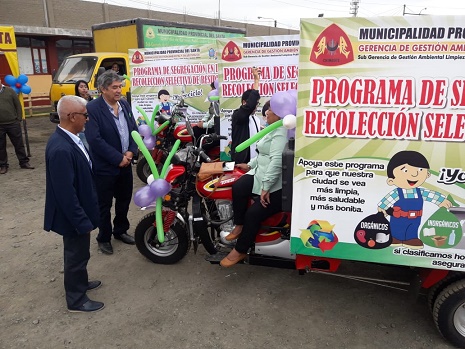 Chimbote: MPS recolectará 1.5 toneladas de residuos con tres motos furgonetas