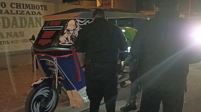 Intervienen mototaxi involucrada en varios robos a transeúntes en Nuevo Chimbote