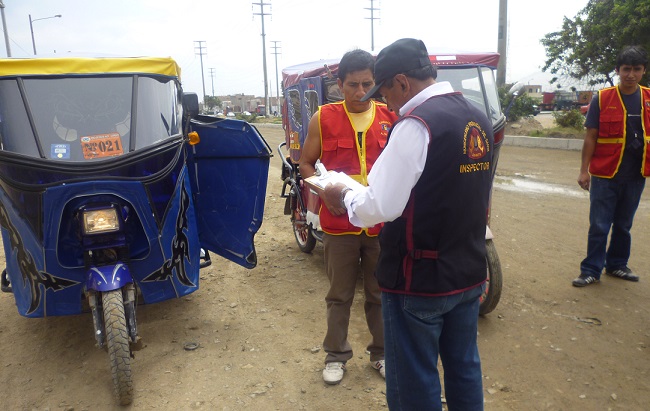 Casi medio millar de mototaxis deben pasar inspección técnica vehicular