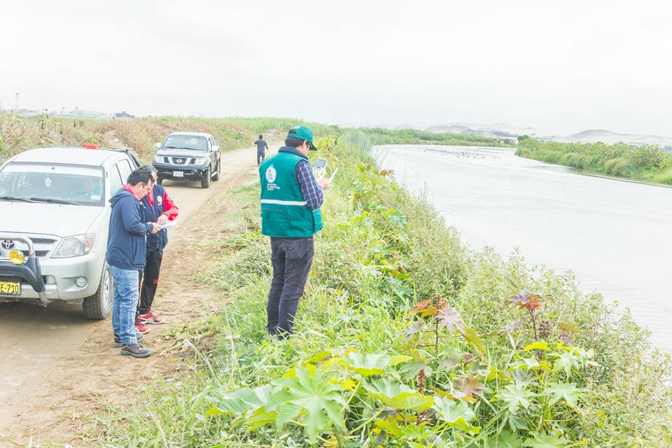 Chimbote: técnicos del PSI inspeccionan tramos de río Lacramarca donde se ejecutan trabajos de prevención