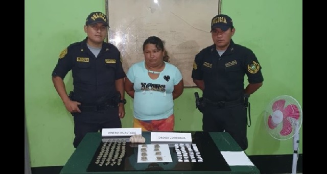 Policías atrapan a microcomercializadora de drogas en la zona este de Chimbote